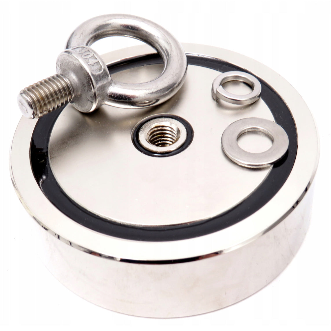 Set magnet neodim Kraft&Dele KD10416, 240kg, cu carabiniera, franghie si manusi