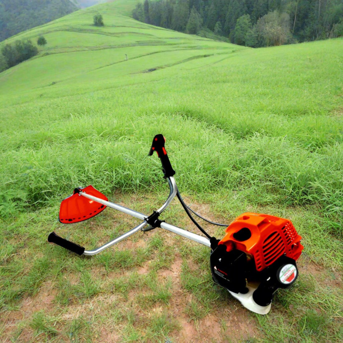 Motocoasa WolfSTAR RED 6100, 6.1 kW, cu Tambur Fir + Disc Metal 3 lame + Disc Vidia