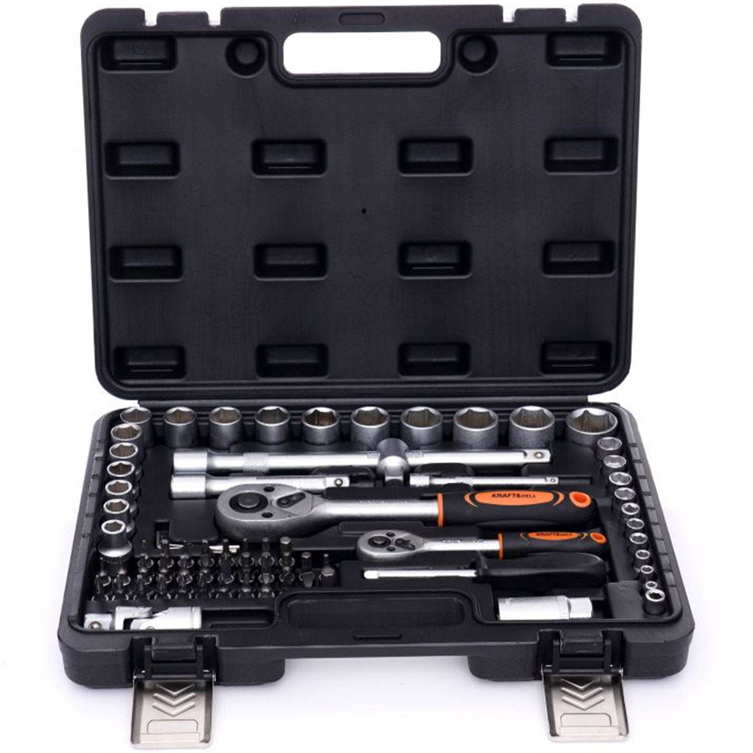 Trusa scule Kraft&Dele KD10833 72 bucati, valiza de transport inclusa