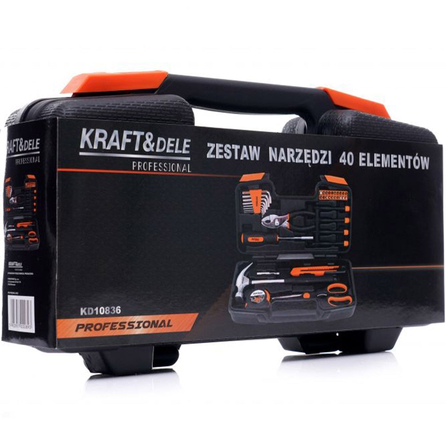 Trusa scule Kraft&Dele KD10836 40 bucati, valiza de transport inclusa