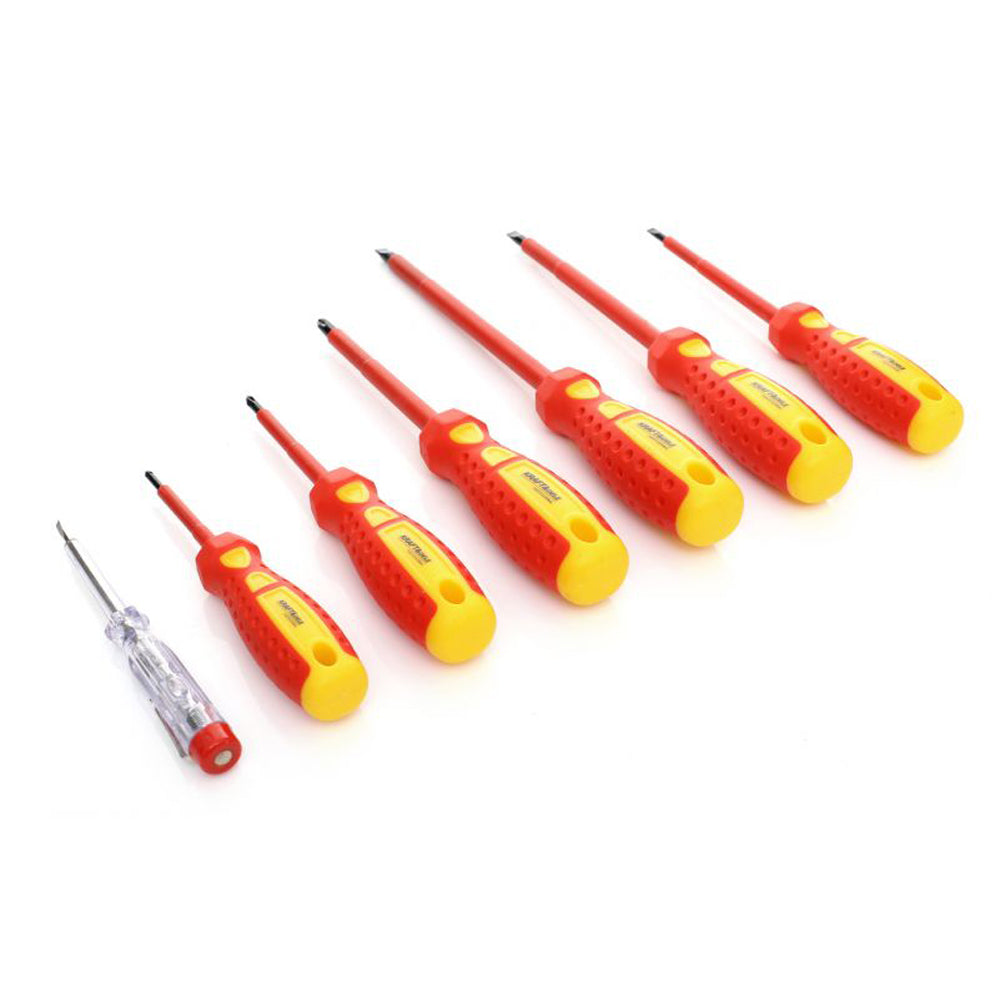 Set 7 surubelnite electrician izolate, include si Detector de Faza, POLSKI K10905, Poza2
