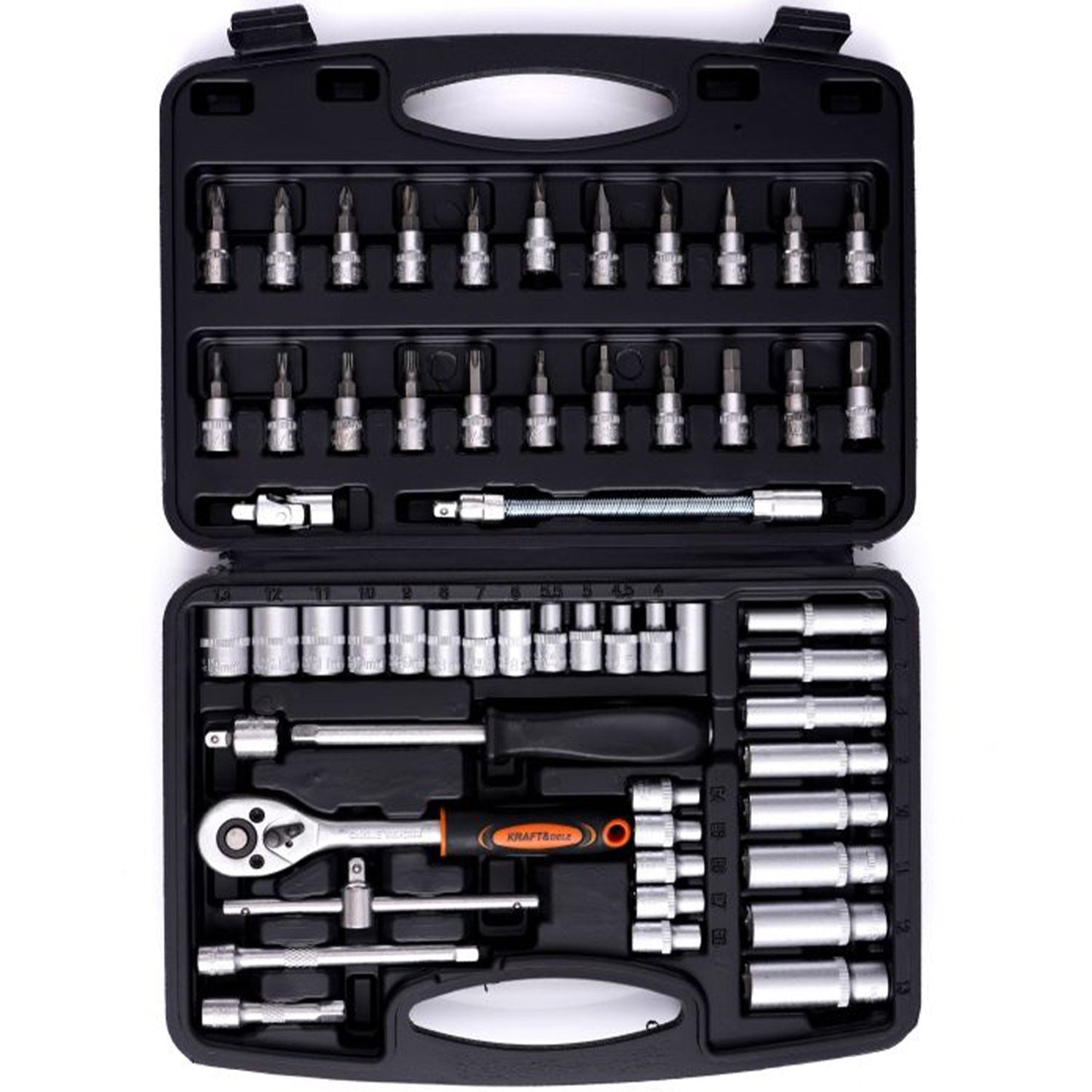 Trusa chei si scule cu 56 elemente, valiza de transport inclusa, POLSKI K10834, Poza4