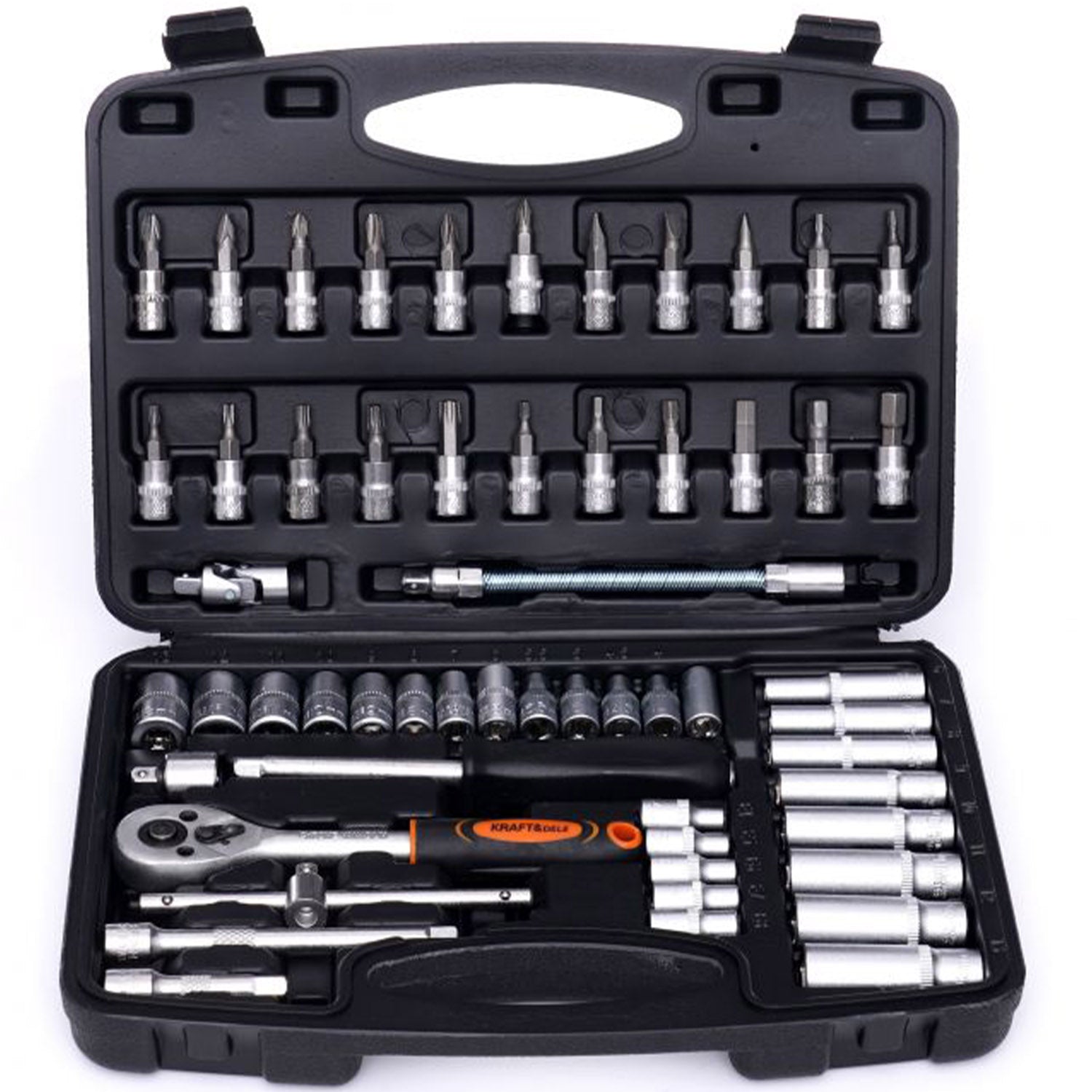 Trusa chei si scule cu 56 elemente, valiza de transport inclusa, POLSKI K10834, Poza2