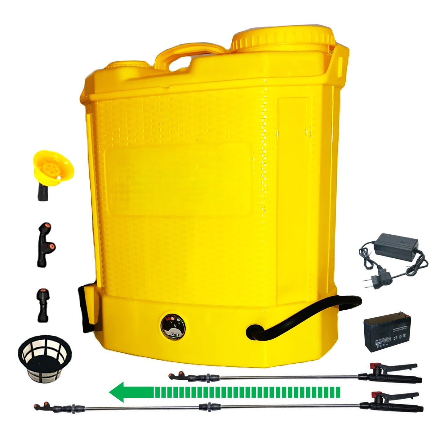 Pompa de stropit 12L cu acumulator, Galbena SAU Portocalie, 3 duze incluse, Vermorel ( PRODUS RESIGILAT )