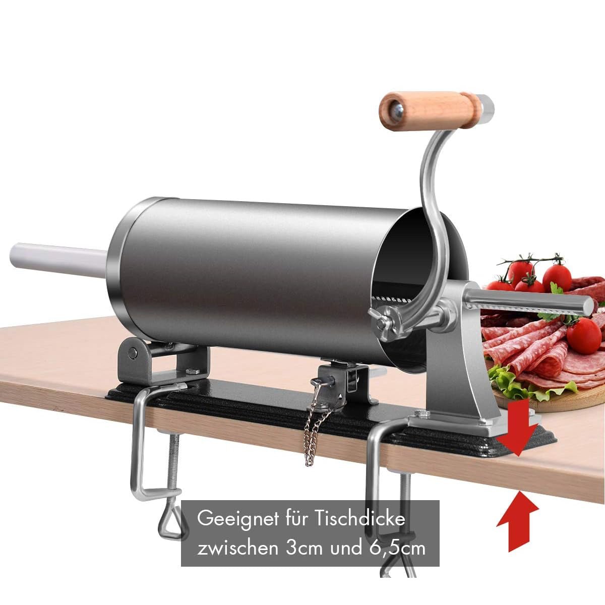 Masina de umplut carnati, Vokner, 3kg, pozitie orizontala, din inox