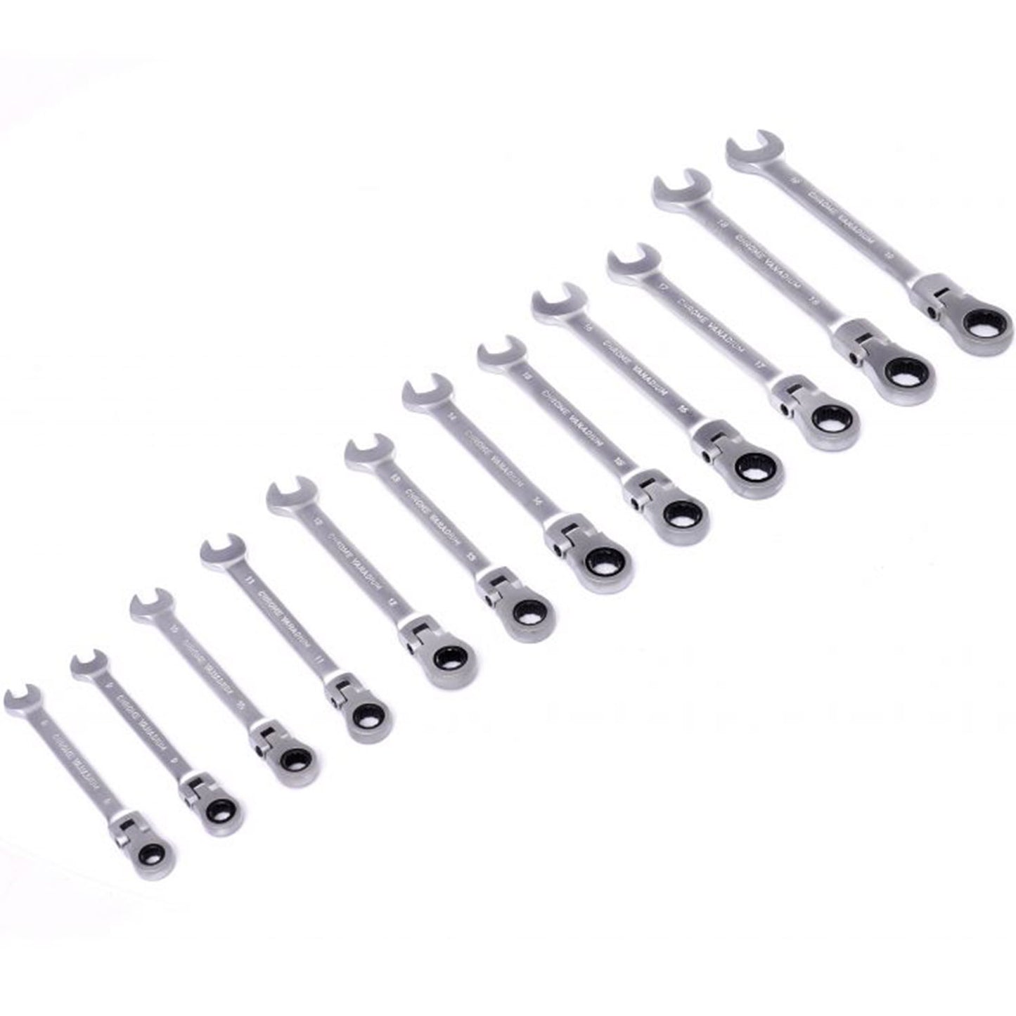 Set de chei combinate cu clicket, 12 piese, Kraft&Dele KD11304, 8-19MM