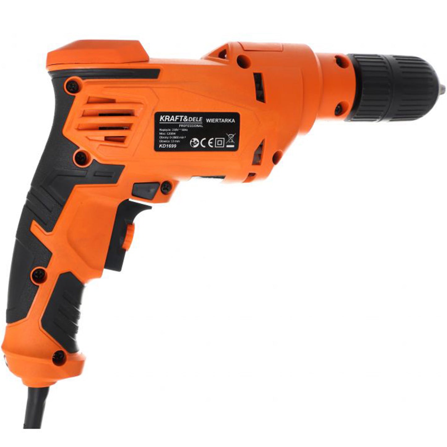 Bormasina Kraft&Dele KD1699, 1200W, 2880RPM, mandrina 10mm