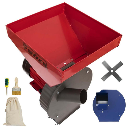 Set Moara cereale, stiuleti si lucerna (3 in 1), Pandora, 3.5KW, 250Kg/Ora, cu ciocanele + cutite tocat