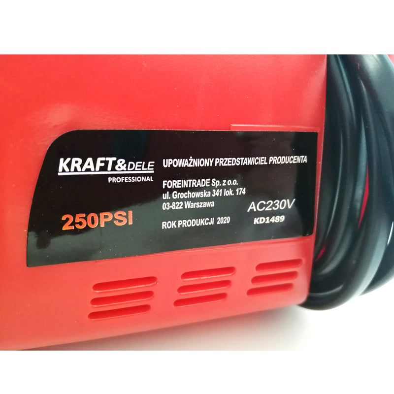 Compresor aer auto Kraft&Dele KD1489, 12V, 98W, debit aer 20l/min