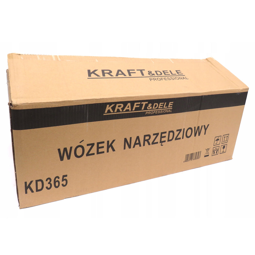Carucior de atelier cu roti Kraft&Dele KD365, 3 rafturi