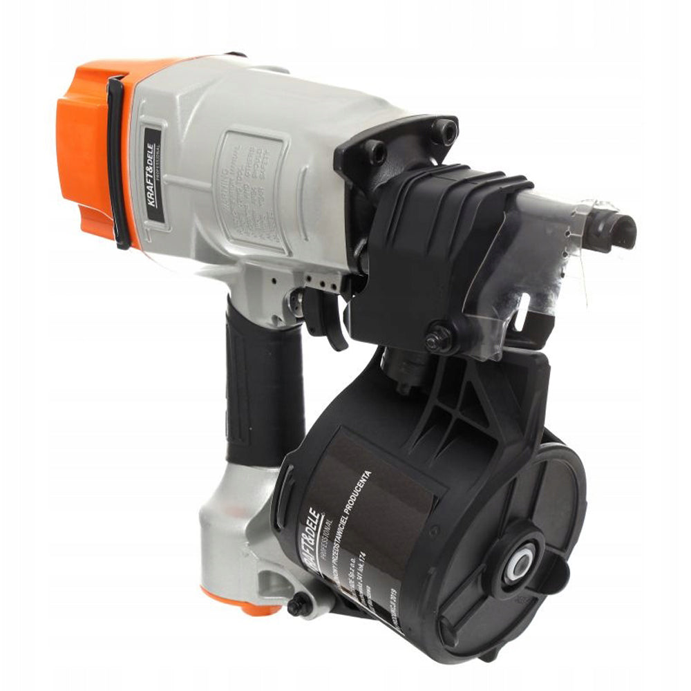 Pistol cuie pneumatic Kraft&Dele KD1431, diametru 2.5-3.3mm, cu tambur / rola