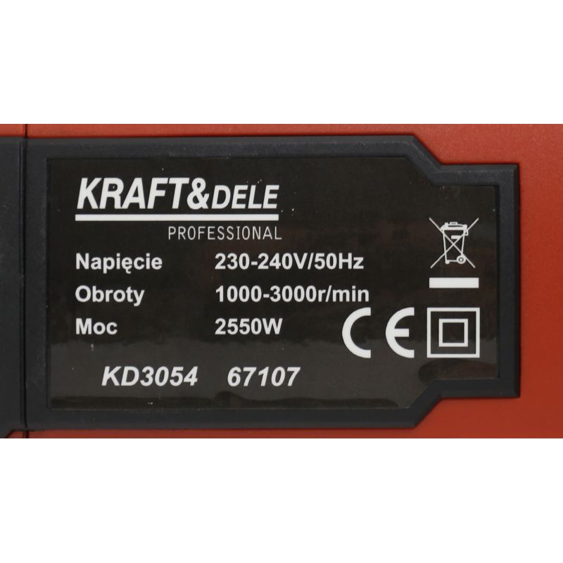 Masina de lustruit si polisat Kraft&Dele KD3054, 2550 W, 180 mm, turatie reglabila