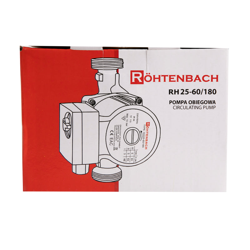 Pompa recirculare centrala Rohtenbach RH 25-60/180, 55l/min, putere 93W
