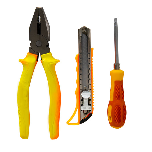 Kit 3 unelte format din patent, cutter si surubelnita dreapta