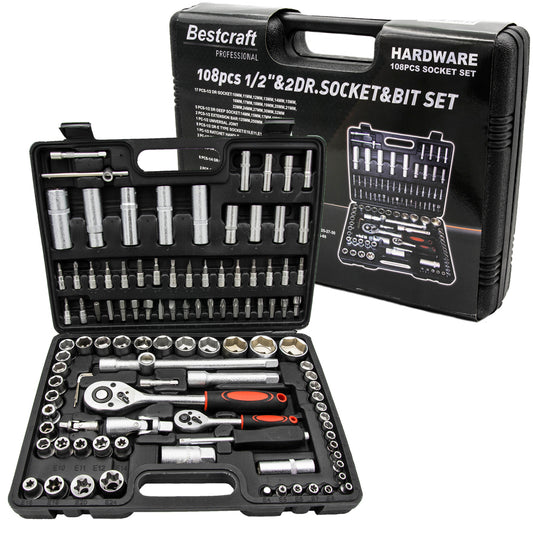 Trusa scule Bestcraft EC303 108 bucati, valiza de transport inclusa