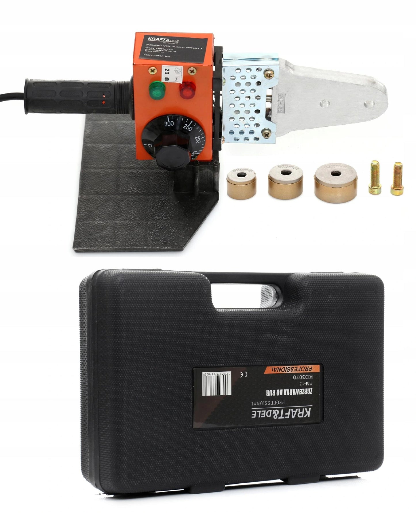 Plita PPR Kraft&Dele KD3070, 1300W, 3 bacuri, aparat lipit tevi