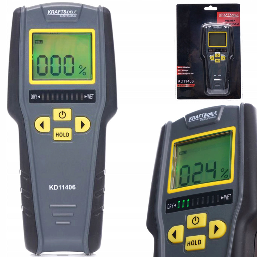 Aparat digital de masurat umiditatea Kraft&Dele KD11406, husa protectie inclusa