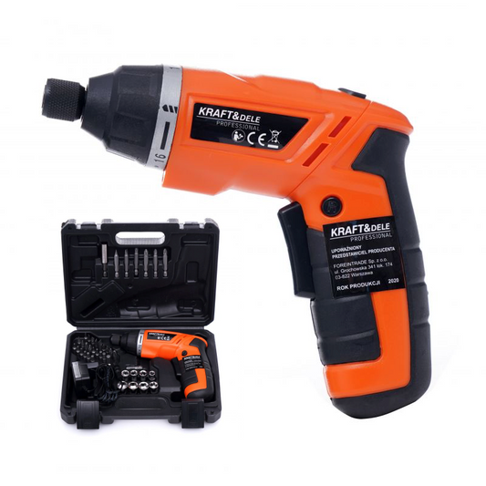 Surubelnita electrica cu acumulator Kraft&Dele KD1577, 3.6 V, set biti inclus