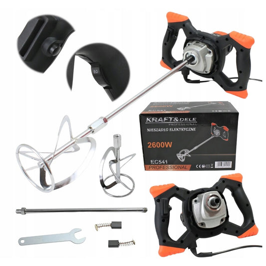 Amestecator mortar Kraft&Dele KD541, 2600W, 800RPM, 1 Paleta Inclusa