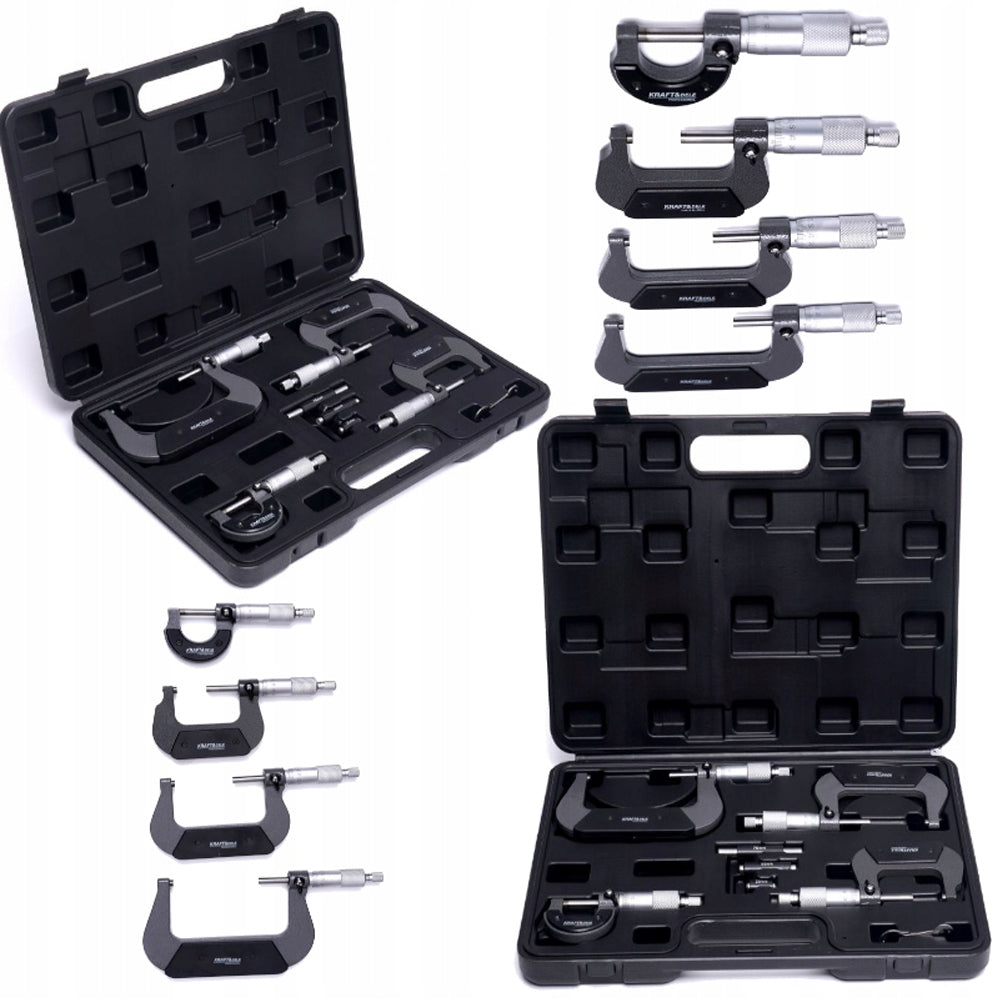 Set 4 Micrometre pentru masurarea dimensiunilor Kraft&Dele KD10443, 0-100mm