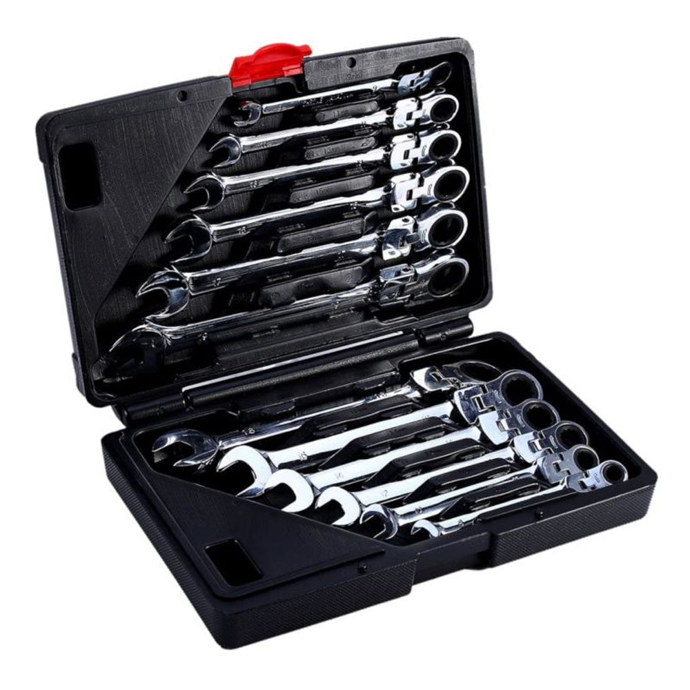 Set de chei combinate cu clicket, 12 piese, Kraft&Dele KD11304, 8-19MM
