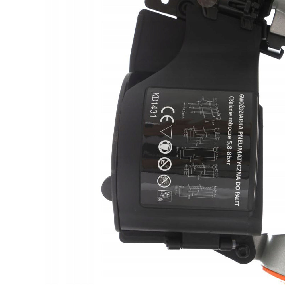 Pistol cuie pneumatic Kraft&Dele KD1431, diametru 2.5-3.3mm, cu tambur / rola
