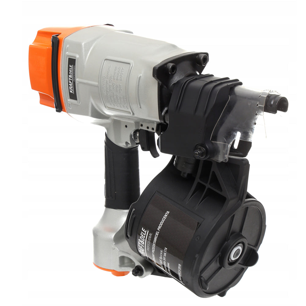 Pistol cuie pneumatic Kraft&Dele KD1431, diametru 2.5-3.3mm, cu tambur / rola
