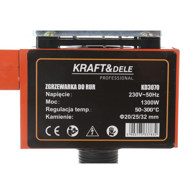 Plita PPR Kraft&Dele KD3070, 1300W, 3 bacuri, aparat lipit tevi