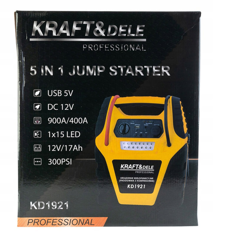 Redresor auto multifunctional Kraft&Dele KD1921, 900A, USB, Lanterna