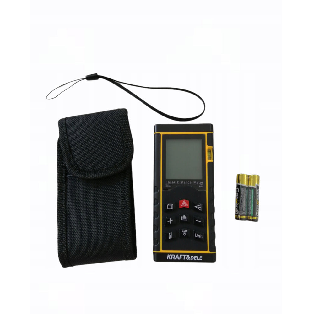 Telemetru cu laser Kraft&Dele KD10406, 60m + husa protectie
