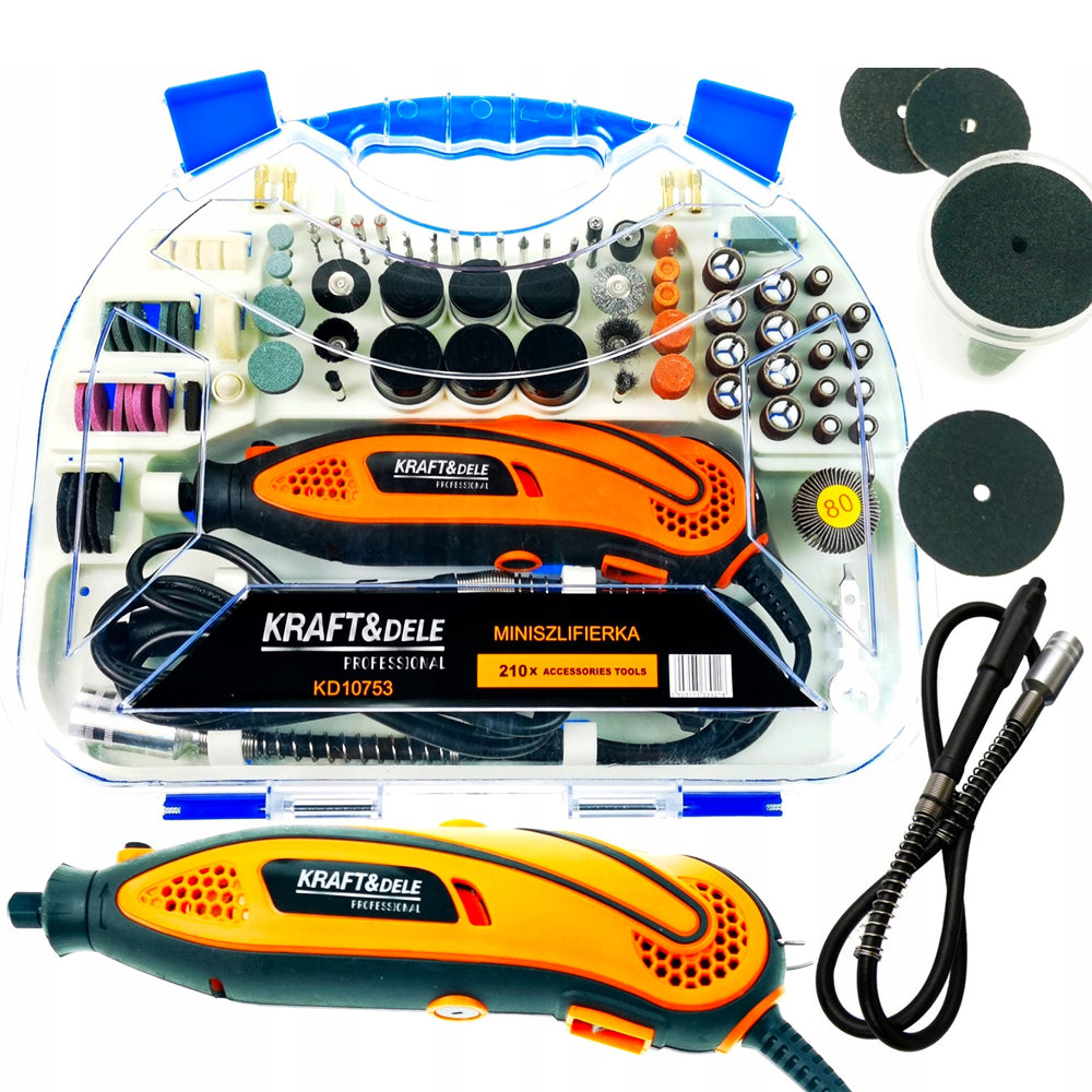 Masina de gravat Kraft&Dele KD10753, 210 accesorii, 270W, 35000RPM