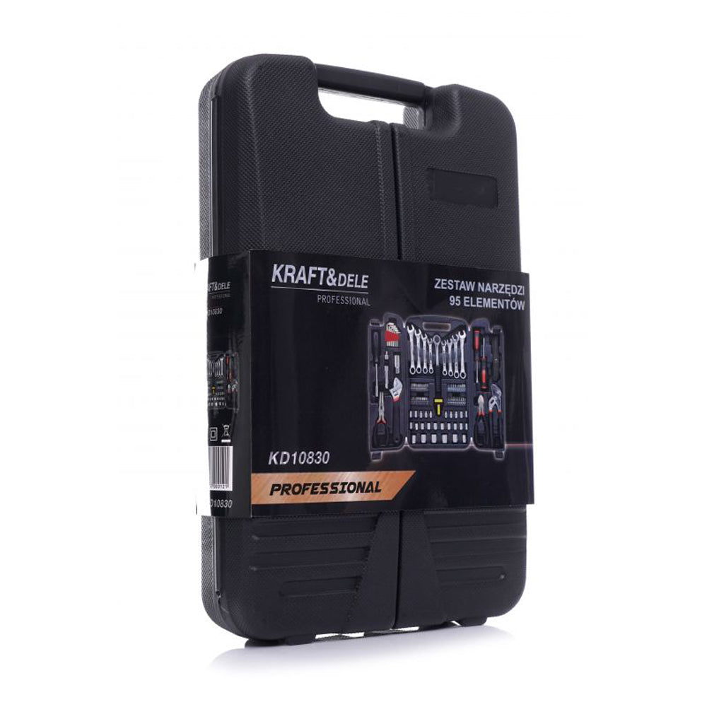Trusa scule Kraft&Dele KD10830, 95 bucati, valiza de transport inclusa