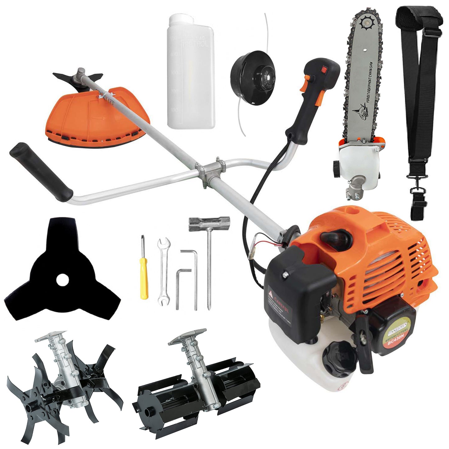 Motocoasa PAN-430N, 6CP ,10.000RPM + Cap Cultivator + Cap Prasitoare + Cap Drujba