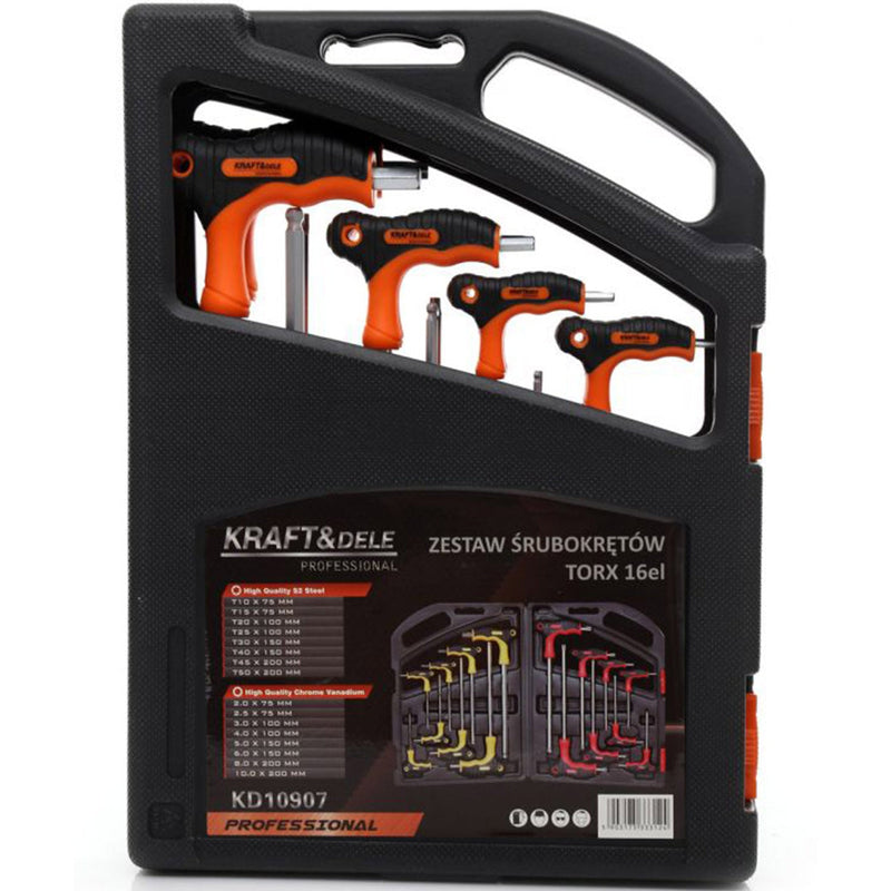 *OFERTELE-IEPURASULUI* Set surubelnite TORX Kraft&Dele KD10907, 16 buc