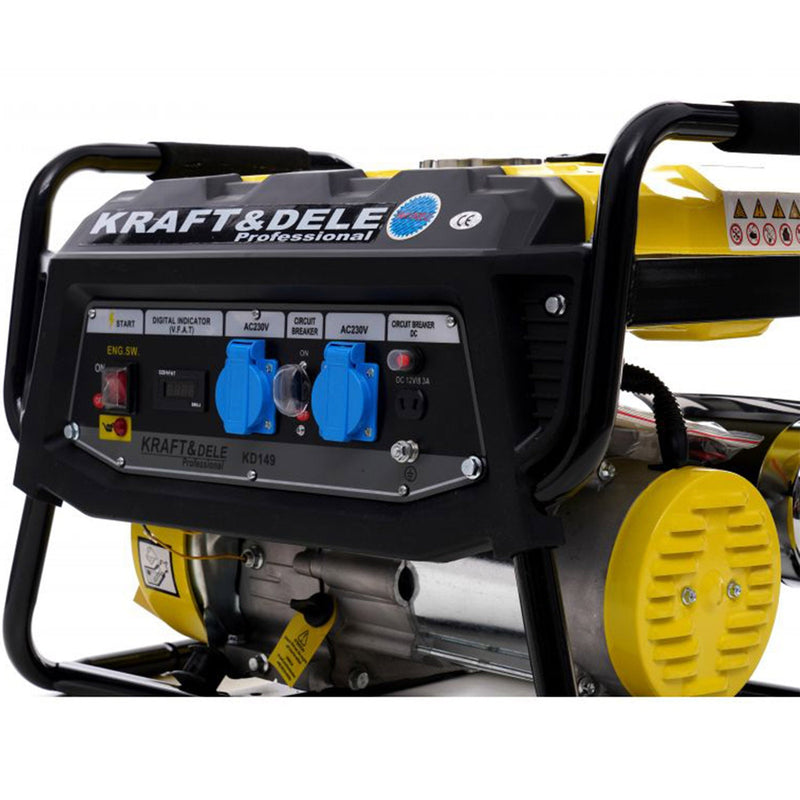 Generator curent Kraft&Dele KD149, 230V, 7CP, 4 timpi, stabilizator tensiune (AVR) ( PRODUS RESIGILAT )