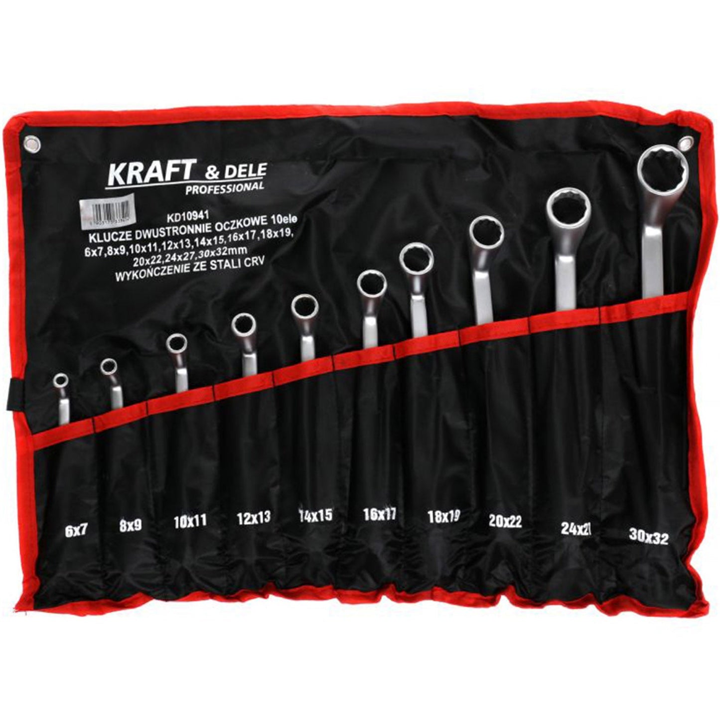 Set chei inelare cu cot, 10 piese, Kraft&Dele KD10941, 6-32MM