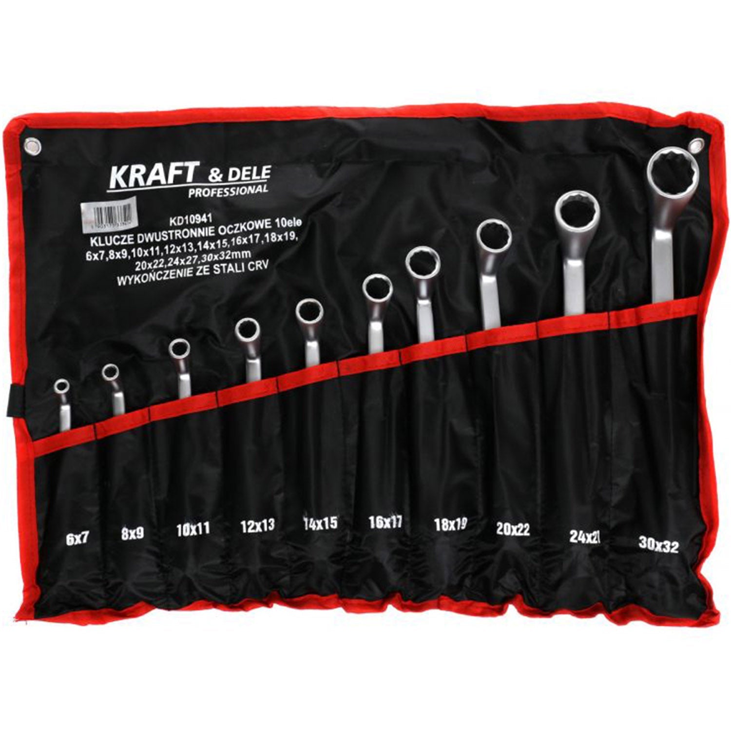 Set chei inelare cu cot, 10 piese, Kraft&Dele KD10941, 6-32MM