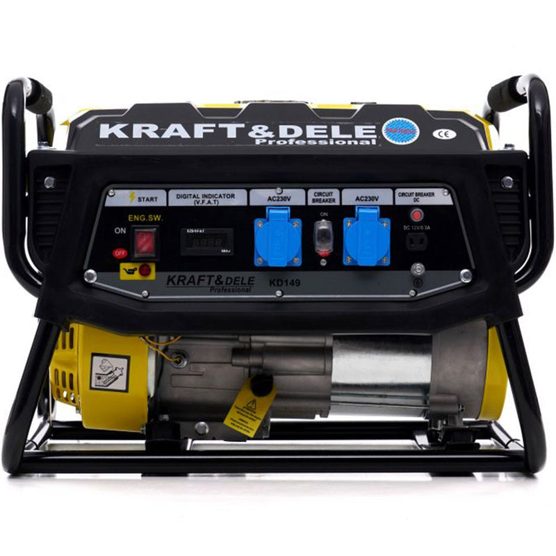 Generator curent Kraft&Dele KD149, 230V, 7CP, 4 timpi, stabilizator tensiune (AVR) ( PRODUS RESIGILAT )