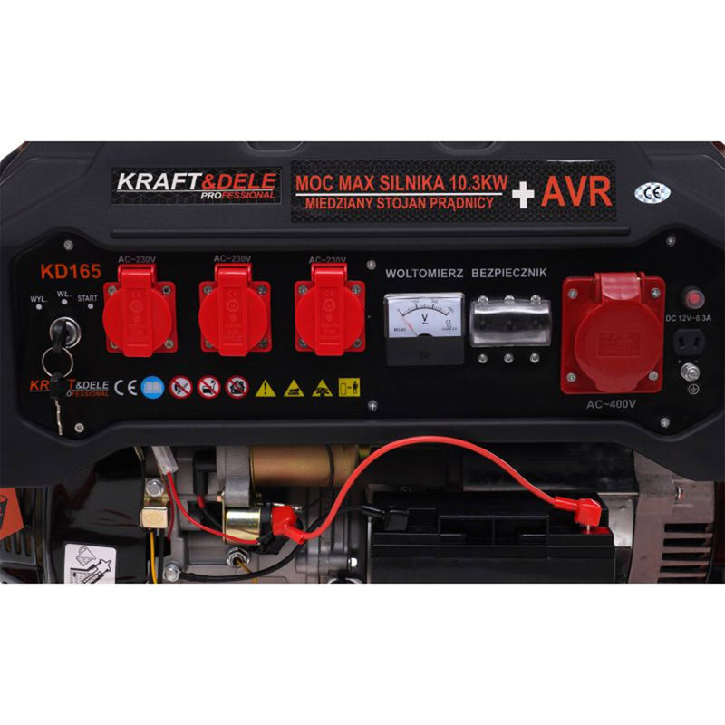*OFERTELE-IEPURASULUI* Generator curent Kraft&Dele KD165, 220V/380V, 15CP, stabilizator tensiune (AVR), roti transport si pornire la cheie