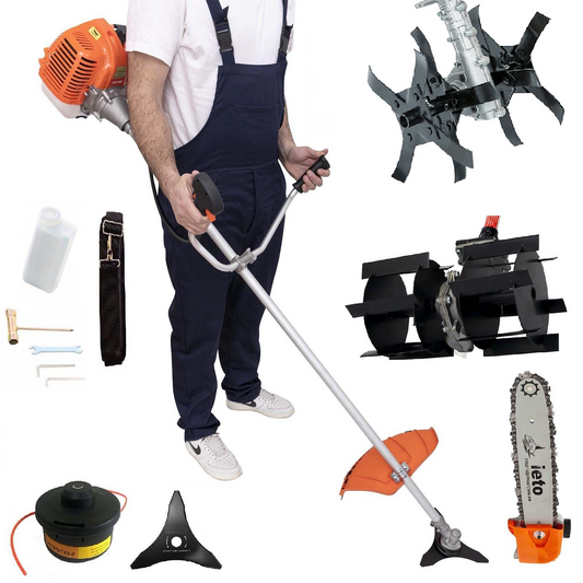 Motocoasa PAN-430N, 6CP ,10.000RPM + Cap Cultivator + Cap Prasitoare + Cap Drujba