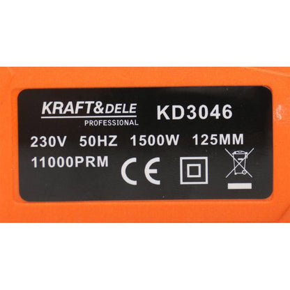 Polizor unghiular / flex Kraft&Dele KD3046, 1500W, 12000 RPM, disc 125mm
