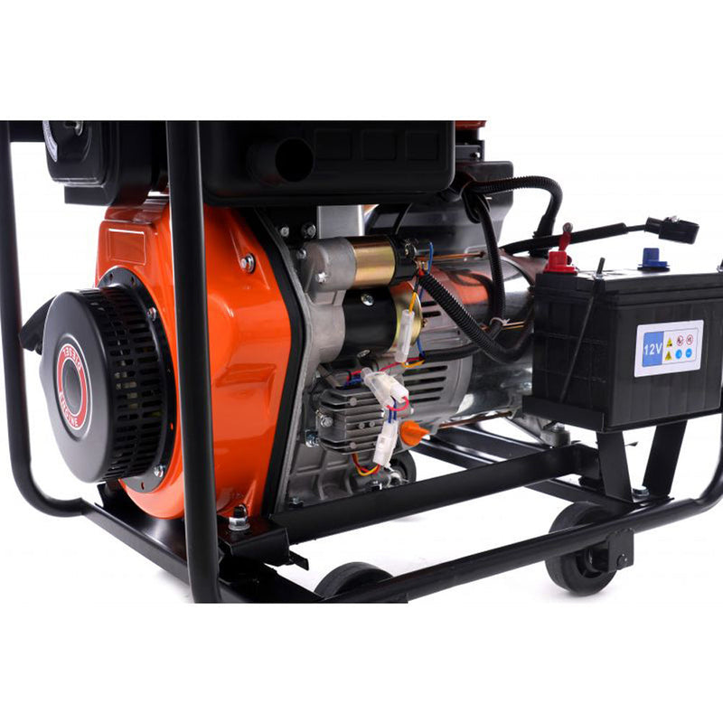 *OFERTELE-IEPURASULUI* Generator curent diesel Kraft&Dele KD167, 230V, stabilizator tensiune (AVR), roti transport si pornire la cheie