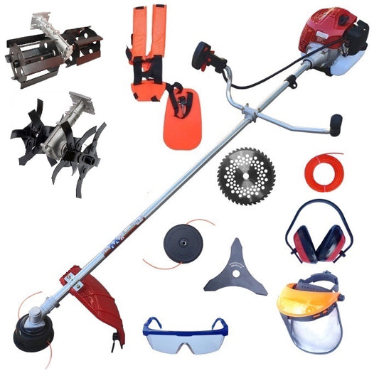 Set Motocoasa Craft Tec, 8CP, 10000Rpm + Cap Cultivator + Cap Prasitoare + 12 Extra Accesorii