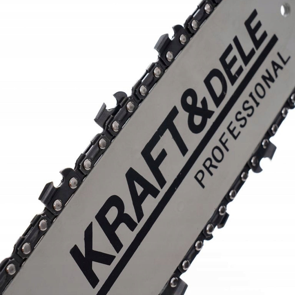 *BLACK-FRIDAY* Set Polizor unghiular / Flex 20V cu 2 Acumulatori 3Ah si Adaptor tip drujba cu 2 lame si 2 lanturi, Kraft&Dele KD10624