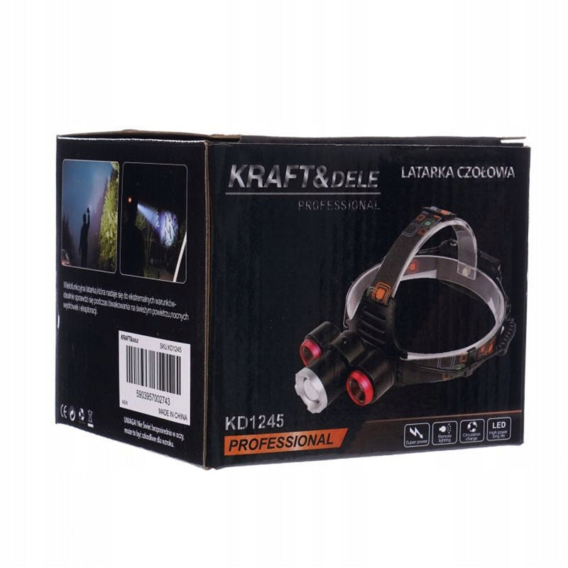 *OFERTELE-IEPURASULUI* Lanterna LED pentru cap Kraft&Dele KD1245, raza de actiune 500m