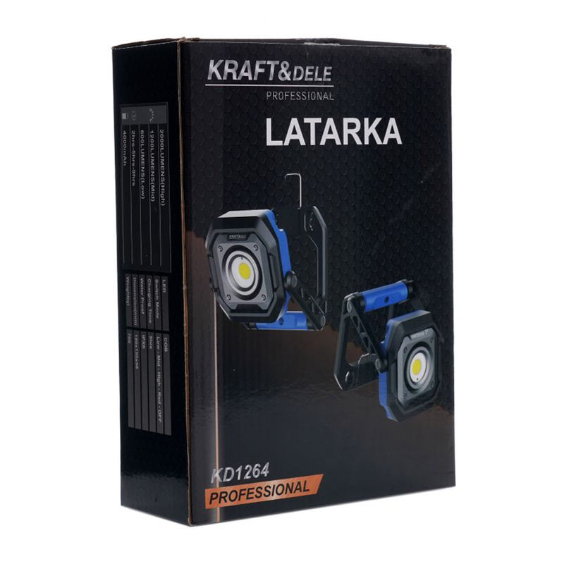 Lampa multifunctionala reincarcabila Kraft&Dele KD1264, 2000Lm, acumulator 4000mAh, pentru ateliere, camping etc