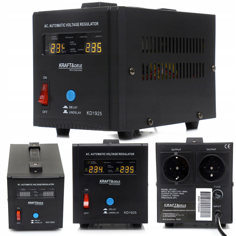 Stabilizator de tensiune Kraft&Dele KD1925 1000VA, 230V, profesional ( PRODUS RESIGILAT )