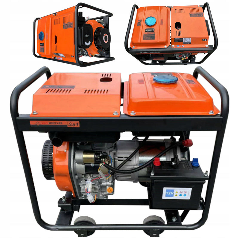 *OFERTELE-IEPURASULUI* Generator curent diesel Kraft&Dele KD167, 230V, stabilizator tensiune (AVR), roti transport si pornire la cheie