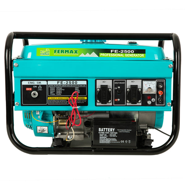 Generator curent Fermax FE-2500, 2800W, 230V, 6.5CP, 4 timpi, pornire la cheie ( PRODUS RESIGILAT )