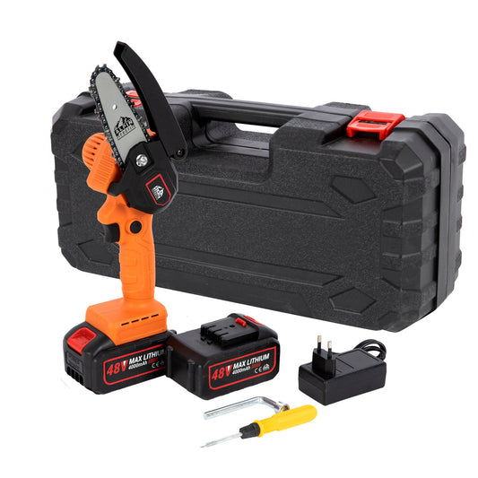 Mini drujba cu acumulator Alpin Profi, 48V, cu 2 acumulatori 4000mAh Li-ion inclusi ( PRODUS RESIGILAT )